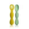 Luvlap Baby Led Weaning Silicone Spoons Set Of 2 First Stage Self Feeding Baby Training Spoons 6 Months And Older