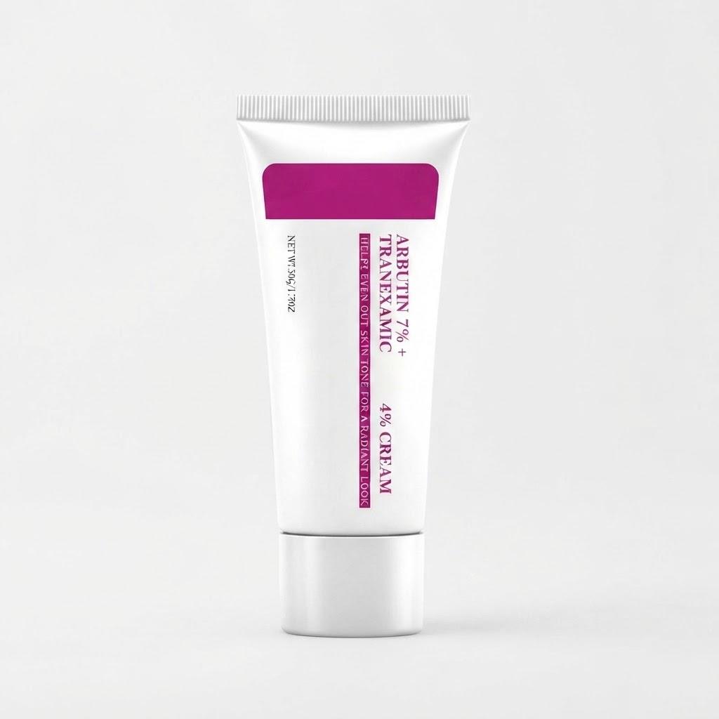 Glow Enhancer: 7% Arbutin & 4% Tranexamic Acid Cream.