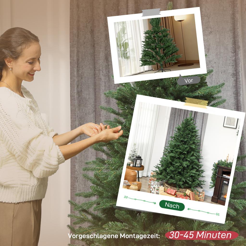 Artificial Christmas tree 180 cm pine tree with 3026 tips for indoor use