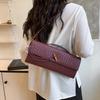 2026 nieuwe geweven baguette tas textuur retro handtas eenvoudige zachte lederen schouder crossbody dames tas