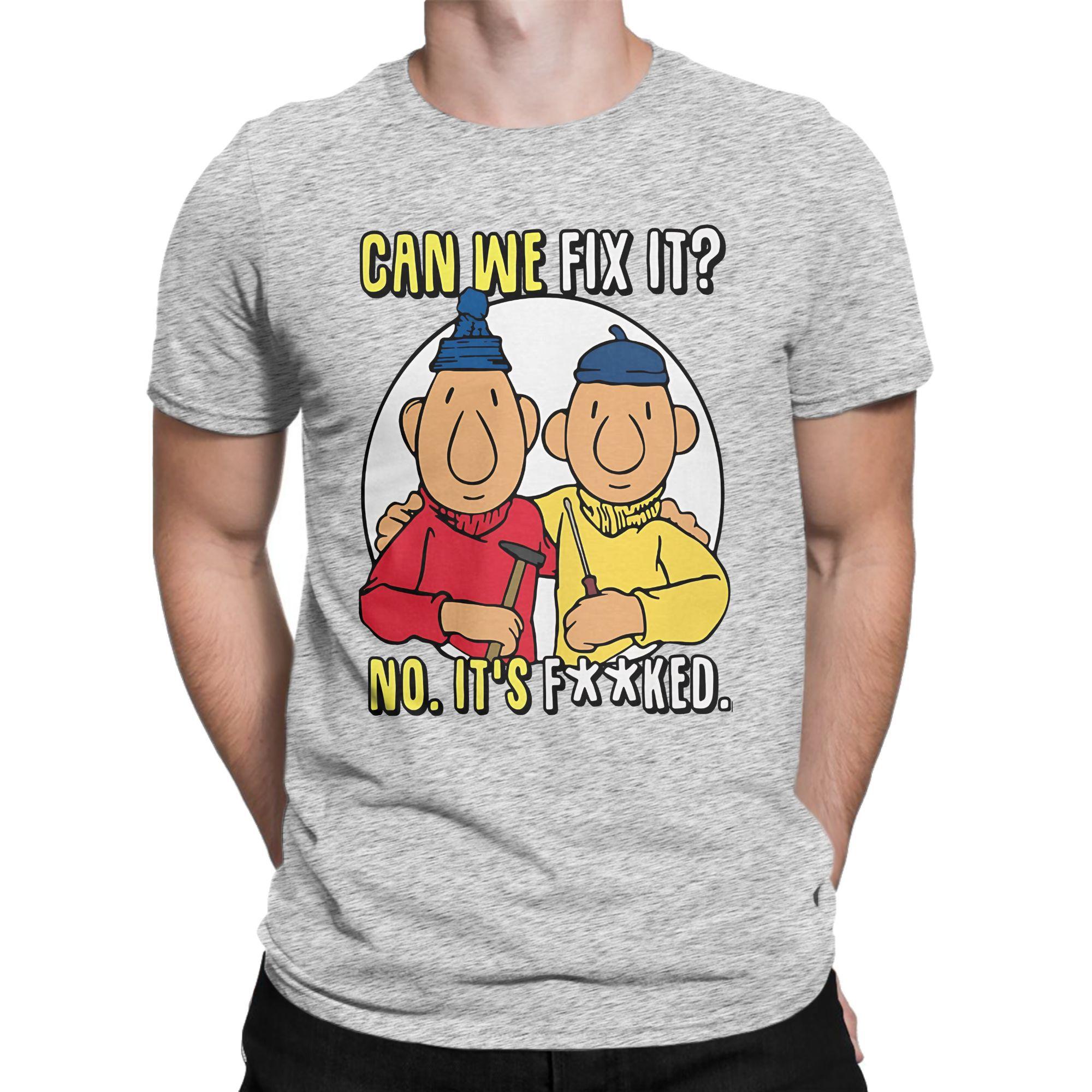 Lucky starfish Top Nieuwe Collectie Pat and Mat Anime T-shirt voor Mannen Vrouwen Katoenen T-shirts Kleding met Korte Mouwen L