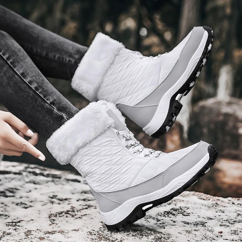 Winter Warm Women's High Quality Boots Outdoor Thick Soled Comfortable Cotton Shoes Anti Slip Mountaineering Travel Snow Boots