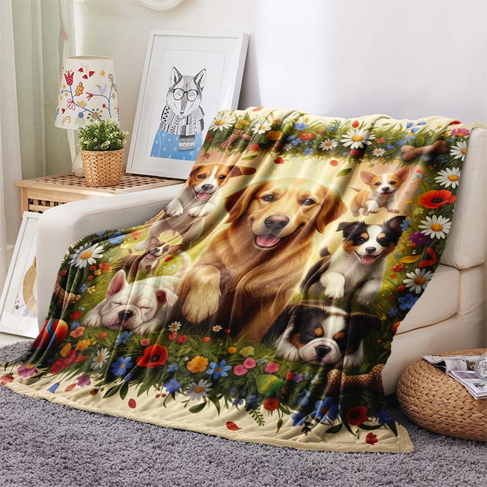 1 Manta de Franela con Estampado de Dibujos Animados, Alta Calidad, Cómoda para Todas las Estaciones, Decoración del Hogar, Calidez y Confort, Perfecta para Regalo de Navidad o Cumpleaños