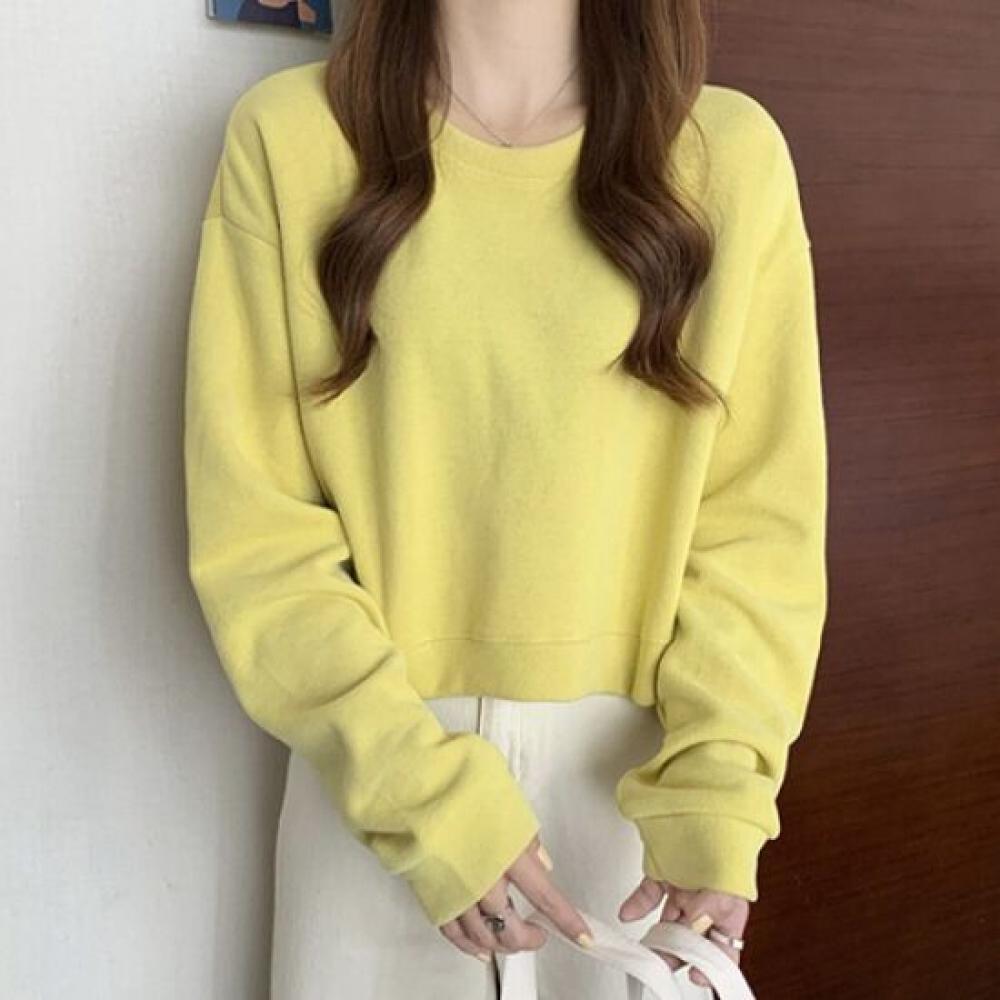 Navava Cropped Long Sleeve Solid T shirT nT1936