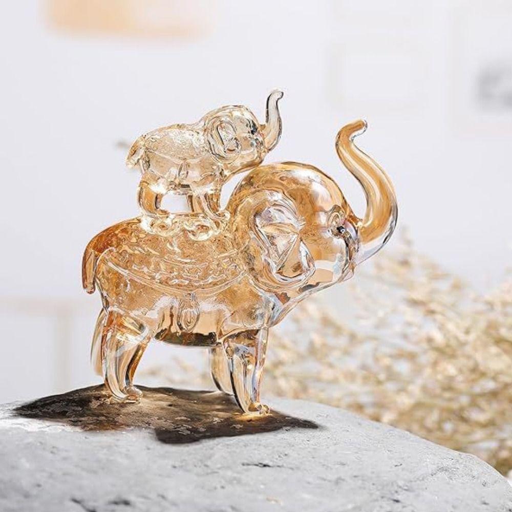 Funny Baby Elephant Ornaments Cute Desktop Crystal Ornaments Crystal Elephant Statue  Home