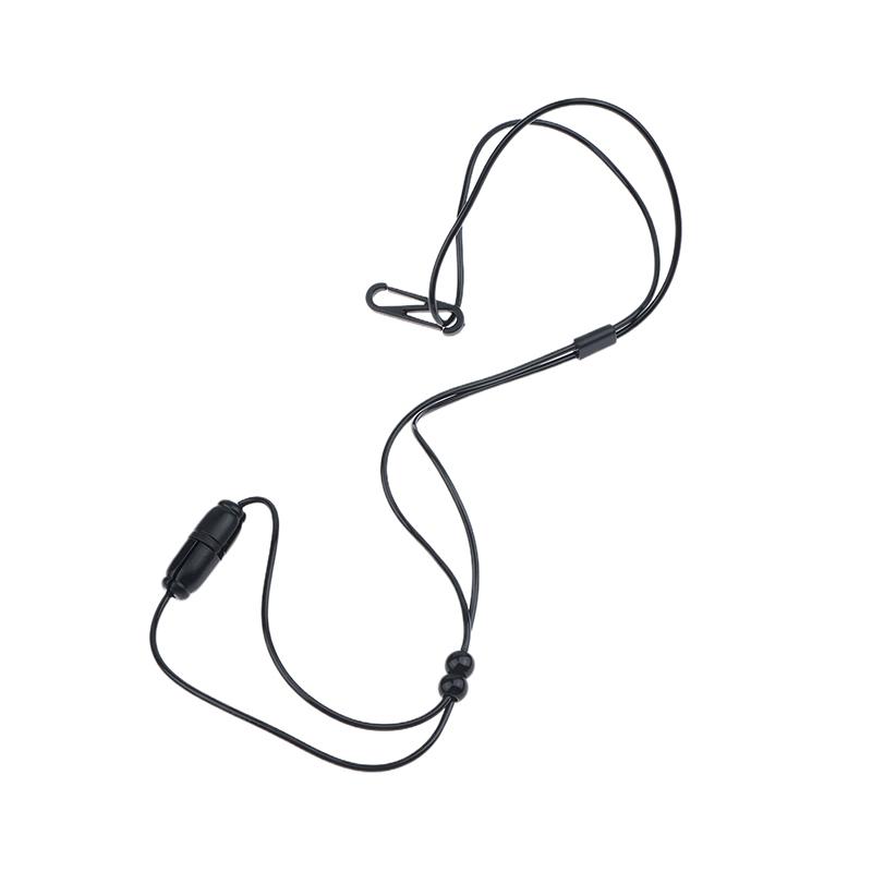 High Quality Multipurpose Referee Whistle Rope Lanyard Black Pvc Whistle Strap Long Lanyard Key Hanging Rope