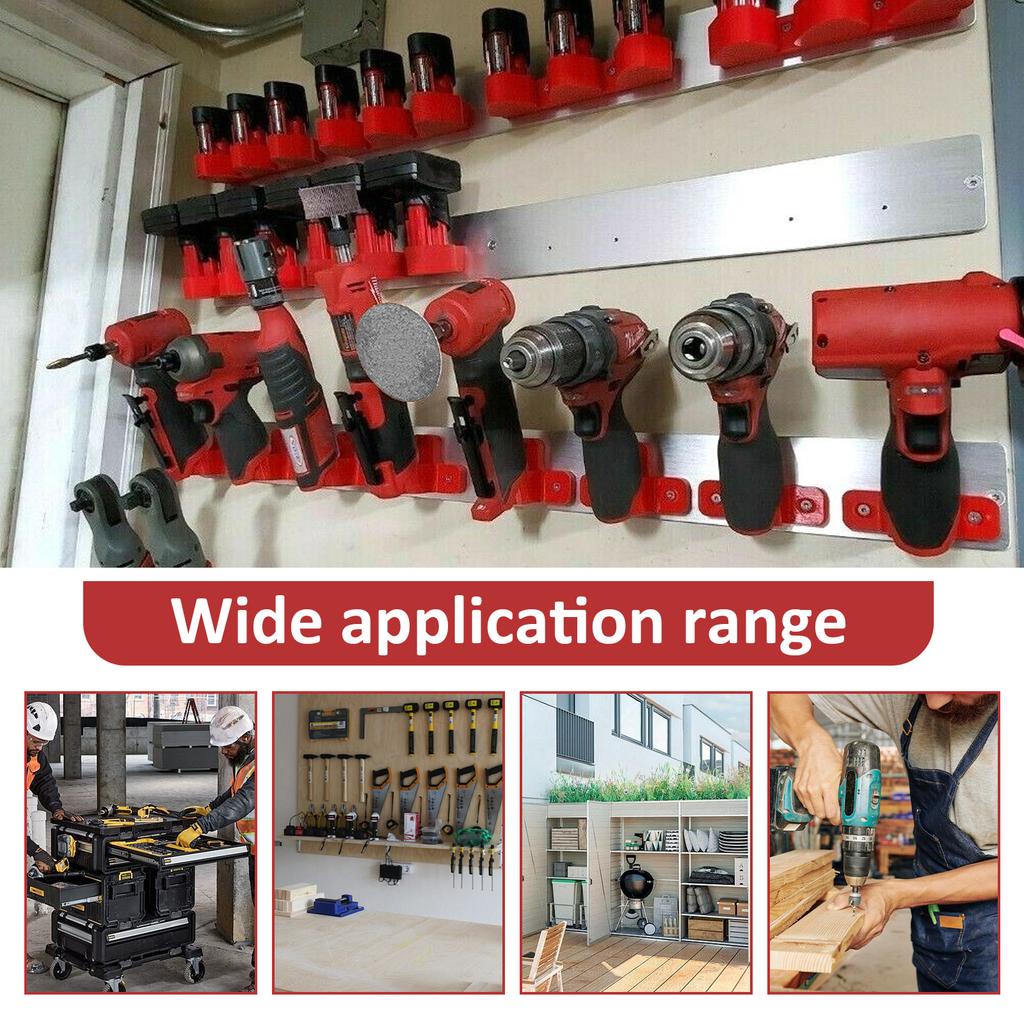 12/6 st Verktygshållare Fäste Kompatibelt för Milwaukee M12 12V Borrmaskin Verktygshängare ABS Plast Verktygsbatterihållare för Elverktyg