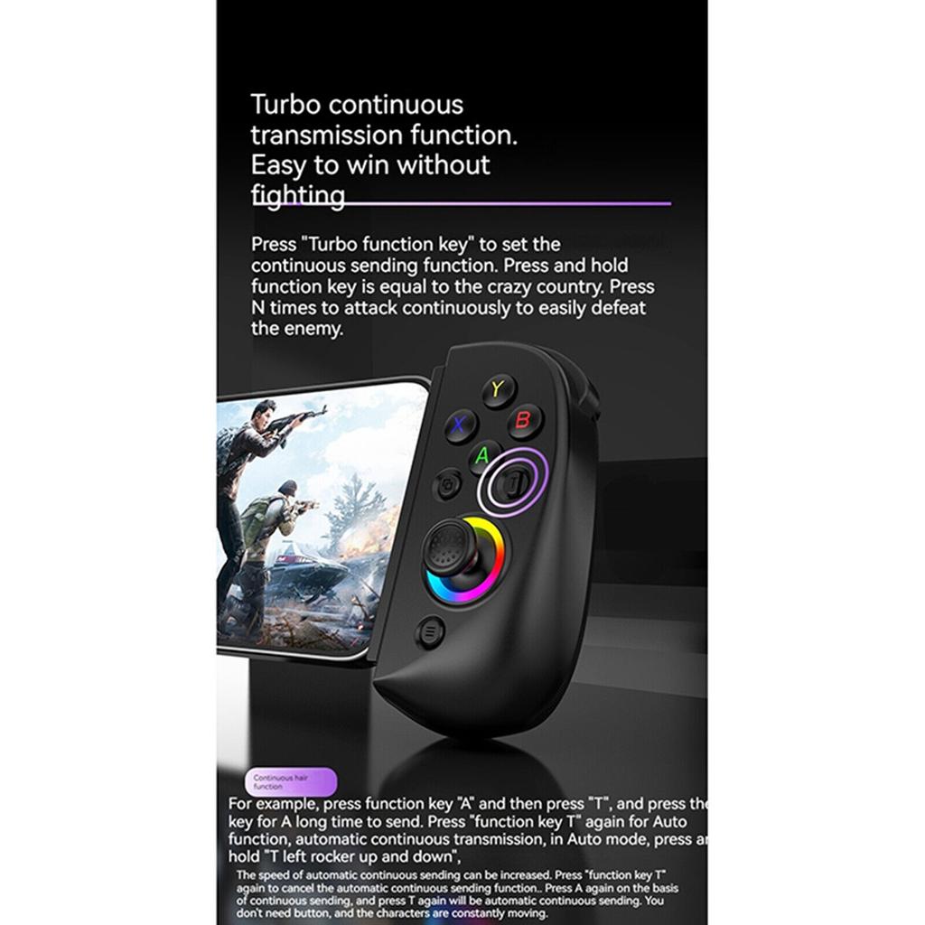 Wireless-Controller mit Dual-Vibration-Gamepad mit Griff für Switch/Android/IOS/PS3/PS4/Win10-PC