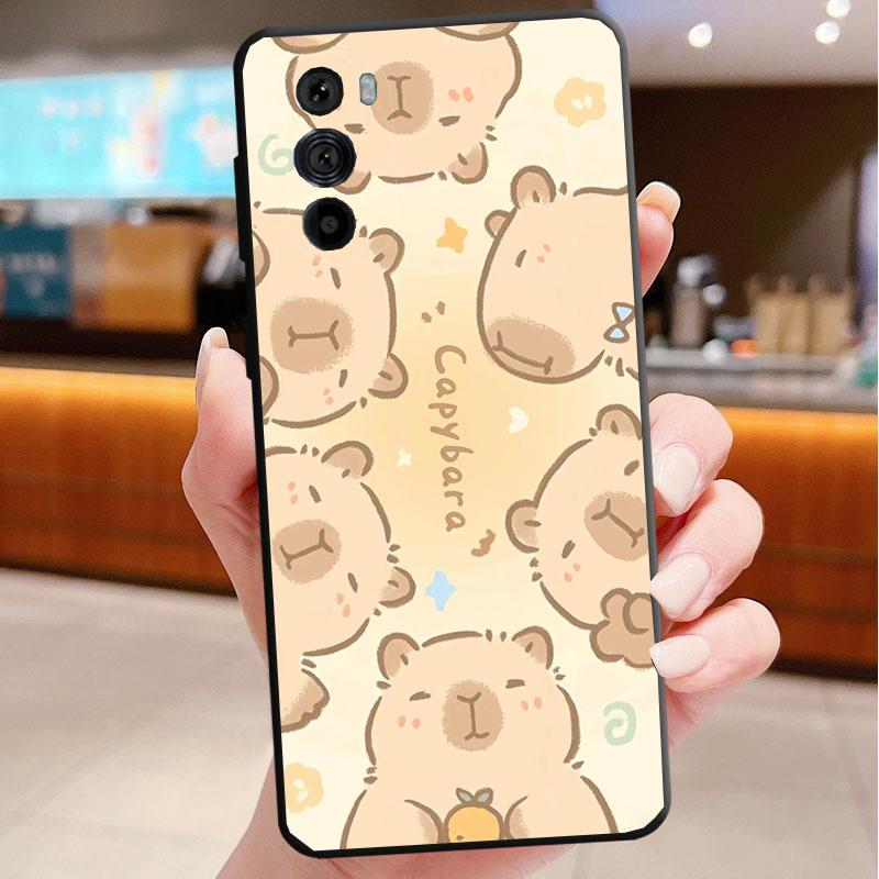 Cute Capybara Phone Case For Motorola Edge 50 40 Pro 50 40 30 Ultra Neo Fusion Moto G Play G Stylus G Power G 5G