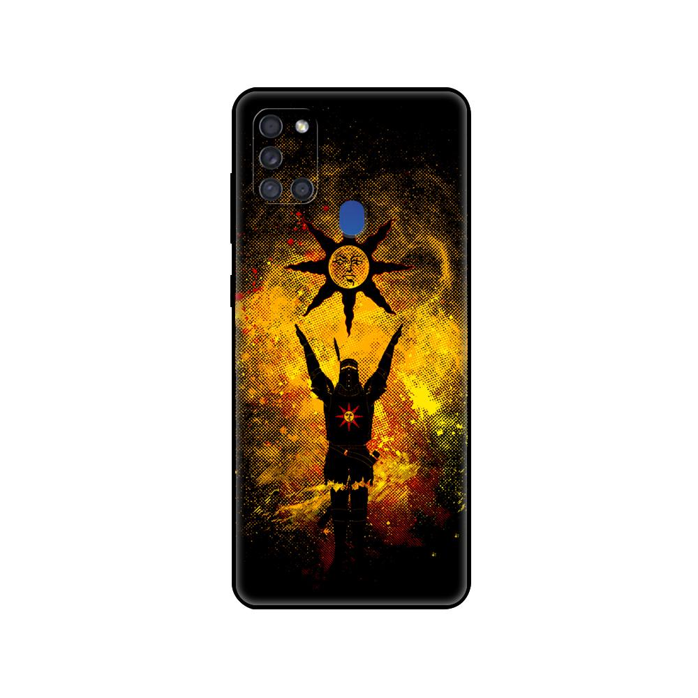 Black Tpu Case For Samsung Galaxy A50 50S A30S A10 A01 A11 A21S A31 A41 A51 A71 M21 M30S S10 LITE Praise the Sun Dark Souls