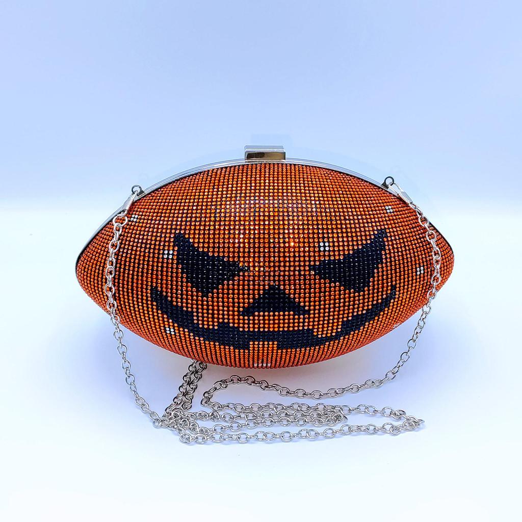 High-End Rhinestone-Embellished Women's Evening Rugby Bag for Banquets, Parties, and Weddings