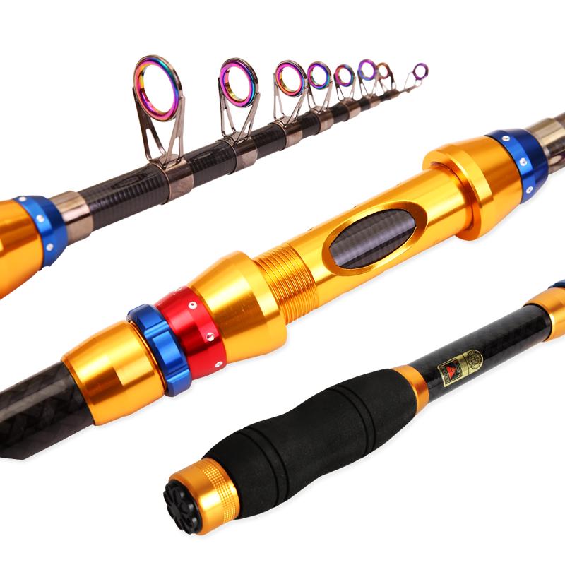 1.8-3.6M Spinning Fishing Rod Telescopic Carbon Fishing Pole Portable Boat Carp Fishing Rods