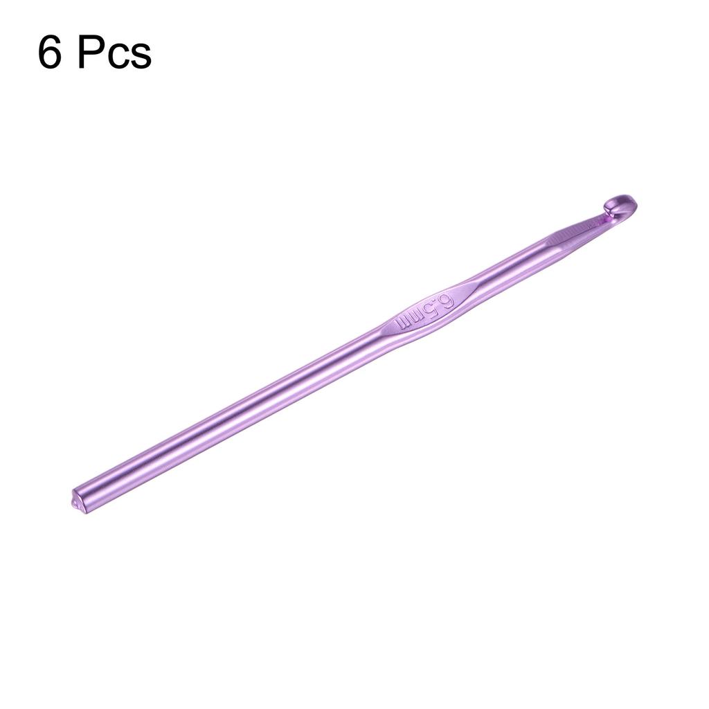 6pcs Aluminum Crochet Hook 2mm-10mm Knitting Needles for DIY Craft Yarn