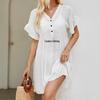 Cross-border Sun Protection Ruffle Cuff See-through Bikini Cover-up Dress