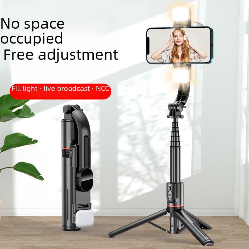 CYKE Bluetooth-Selfie-Stick mit integriertem Stativ und Fülllicht