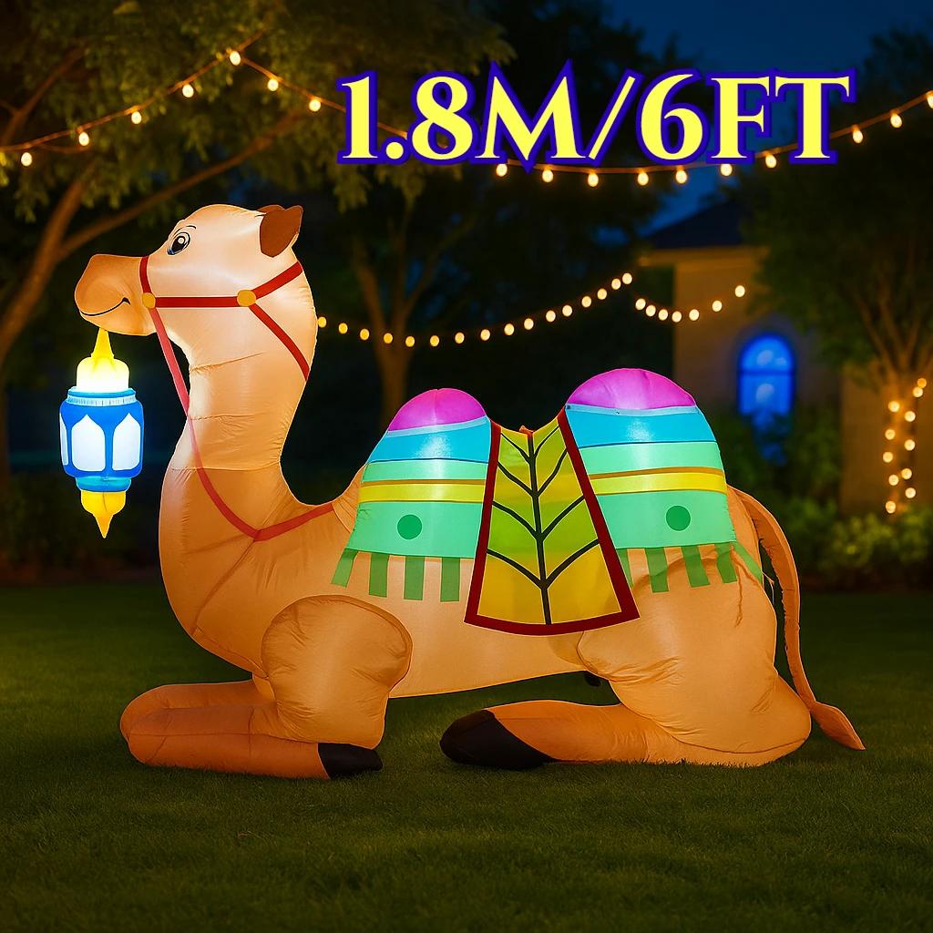 Ramadan Party Holiday DIY Decorations Ramadan Eid Mubarak Muslim/Islamic Decorations Model LED Lights Inflatable Toys Outdoor