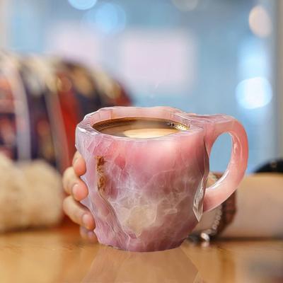 Coffee Mugs Faux Crystal Mineral Coffee Mug 11 Oz Resin Tea Mug for Home Office Thermal Faux Crystal Drinking Mug Gift for Coffee Lovers