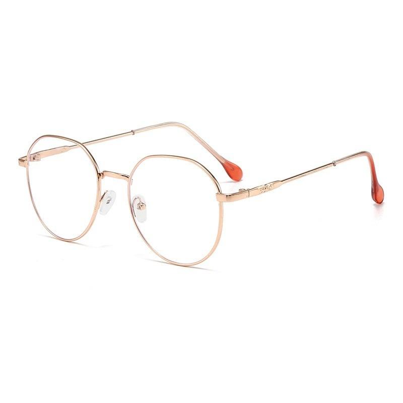 Stylish Metal Frame Anti Blue Light Glasses Flat Mirror Anti Radiation Computer Glasses for Eye Protection