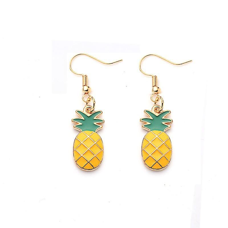 Summer Fruit Pineapple Strawberry Earrings Personalized Creative Earrings