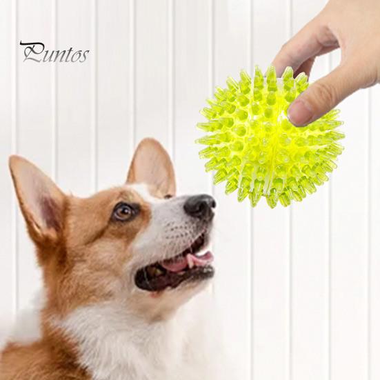 Squeaky Dog Chewing Sound Ball Toy Safe Teeth Cleaning Interactive Puppy Chew Toy Balls Dog Training Toys Pet Supplies for Boredom Relief Dental Care
