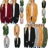 Cozy Women Cardigan Sleeve Loose Knitted Sweater Outwear With Fashion Pockets