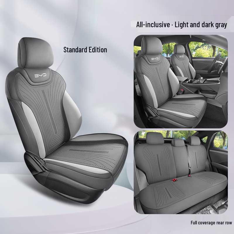 Qin PLUS DM-i All-Season Perforated Suede Leather Car Seat Cushion