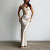 Women Long Leopard Print Ankel-Length Skirts High Waist