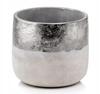 Decorative concrete flowerpot 12x13 cm silver
