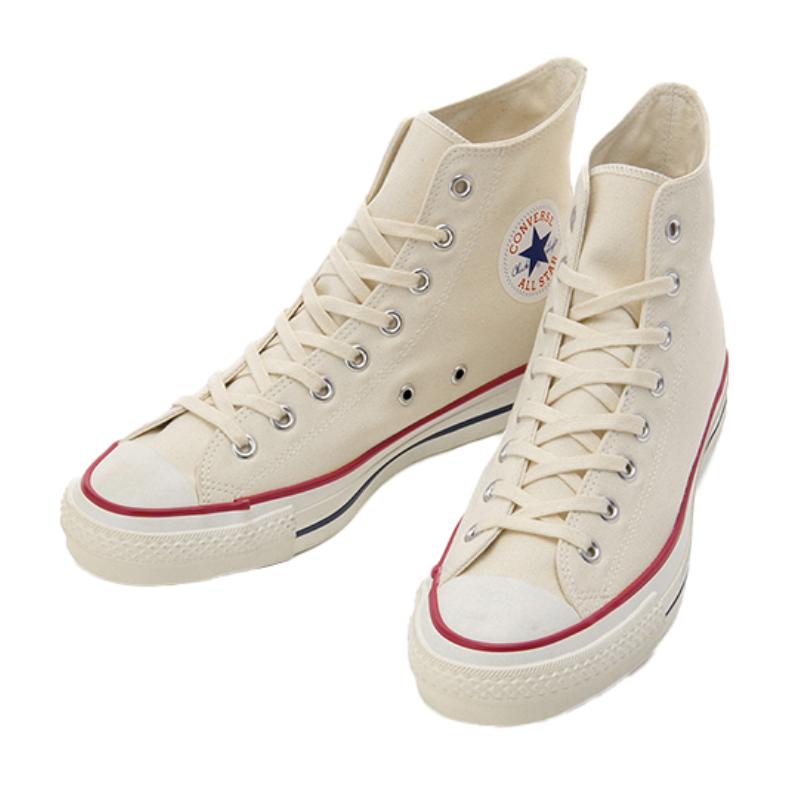 Converse All Star Casual High Top Canvas Shoes Unisex White Red Japanese Edition