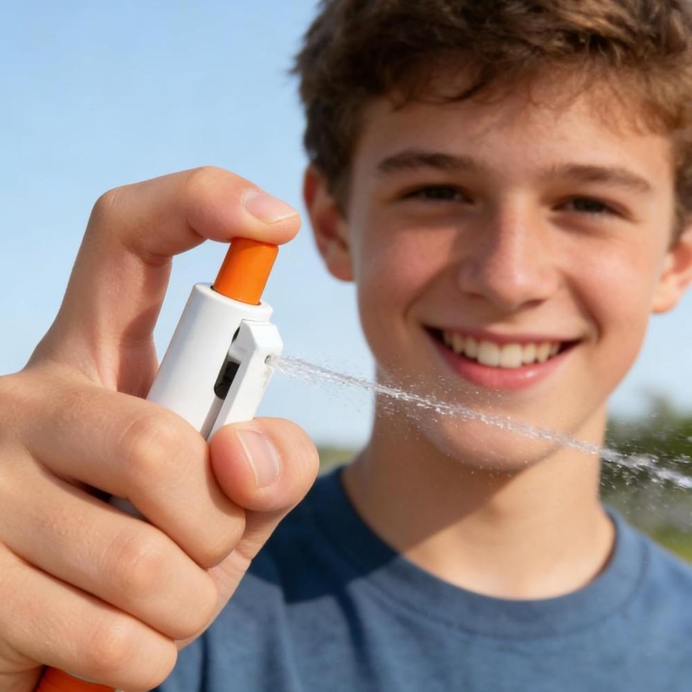 Pen That Sprays Water, Water Spary Kids Toy Pen, 2 in 1 Funny Prank Retractable Pens for Pranks and Tricks, Writing and Spraying