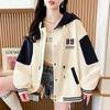 Navava Women Casual Colorblock Long Sleeve Hoodie Jacket Nc361