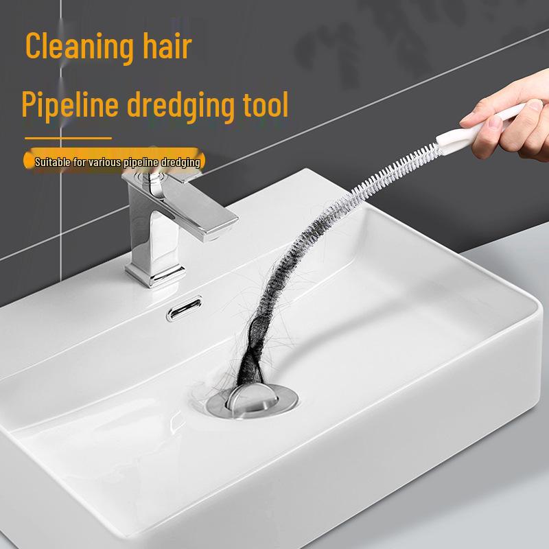 Drain Cleaner & Hair Remover Brush for Pipes and Basins