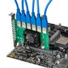 6pcs PCI-E Express 1x To 16x Riser 010 Card Adapter PCIE 1 To 6 4 Slot PCIe Port Multiplier Card for BTC Bitcoin Miner Mining