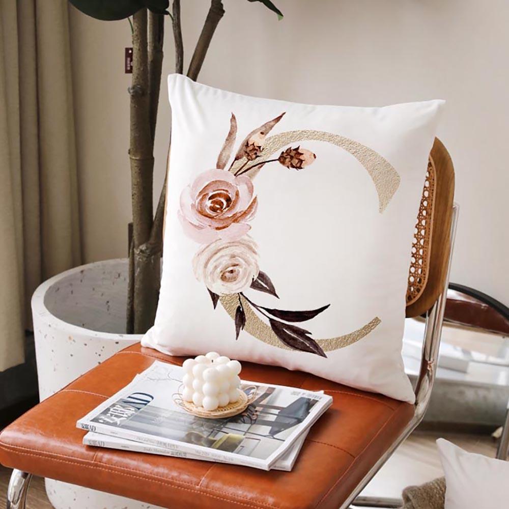 

Скандинавский Ретро Цветочный Алфавит A B C Наволочка Подушка Гостиная Диван Наволочка Домашний Декор Автомобиль Кровать Наволочка Квадратные Наволочки 450mm*450mm