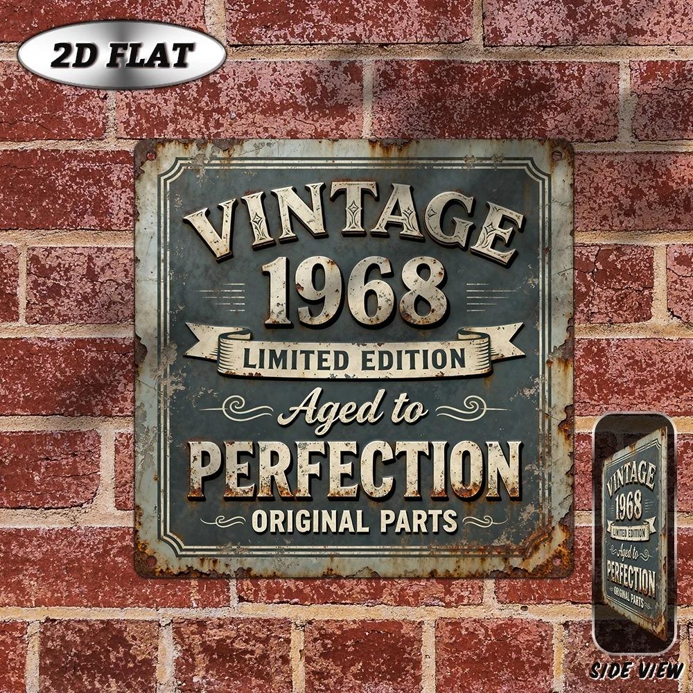 

Vintage 1968 Metal Retro Wall Decor Sign Plaque for Living Room Birthday Gift 20x30cm