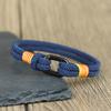 Fashion Double Layer Cord Bracelet Men Red Yellow Striped Wristband For Daily Office Style 7 Colors Options Grade A Rope Braslet
