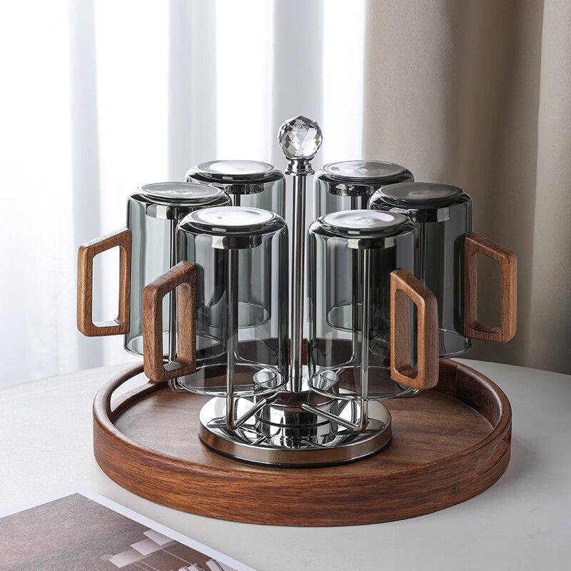 ZISIZ Premium Glass Water & Tea Cup Set