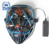 Halloween Leuchtmasken LED Gruselige Leuchtende Maske Maskerade Party Masken Lustige Masken mit Lichtern für Männer Cosplay Kostüm Requisiten