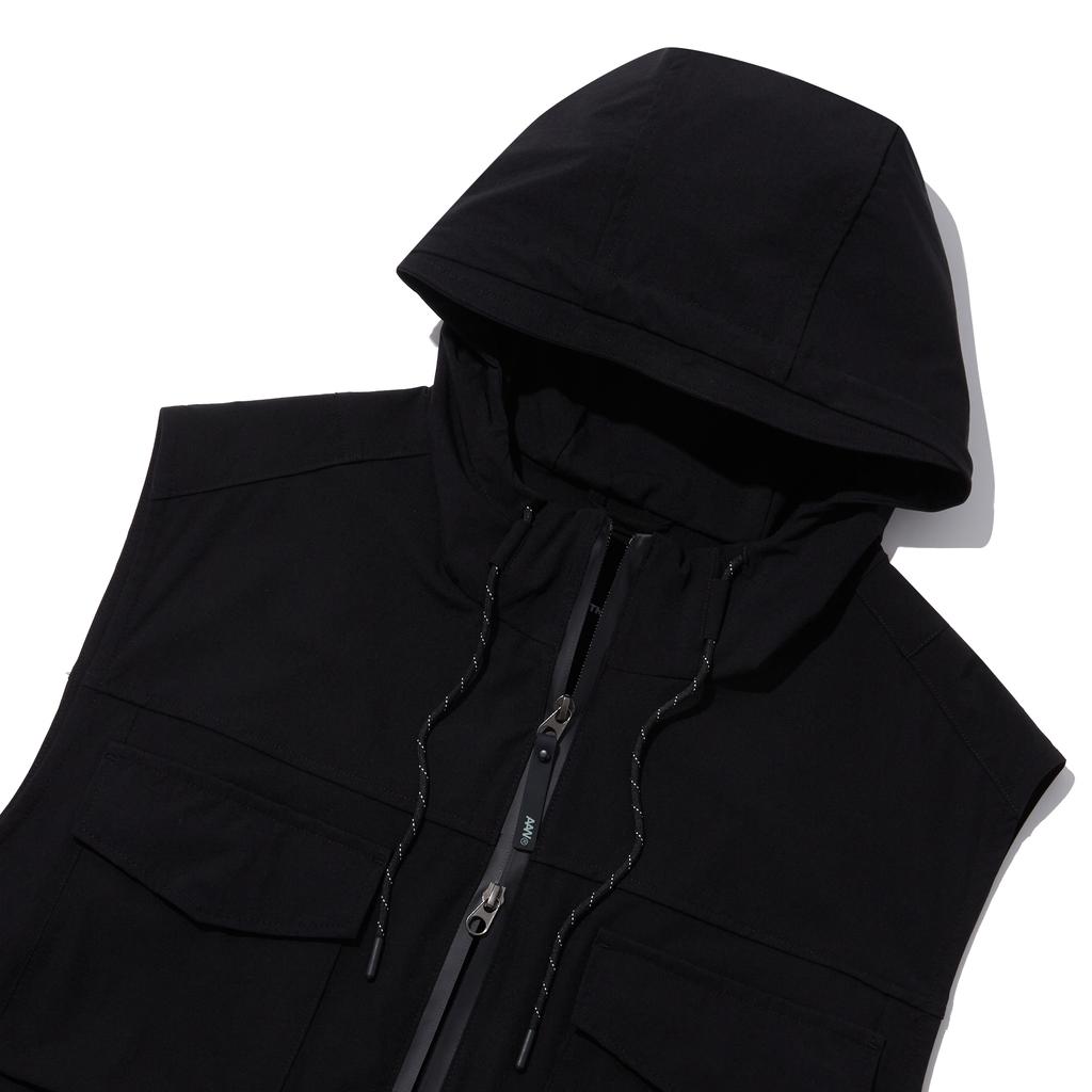 All About New Hooded Zip-Up Vest Iny3Vo21Abk