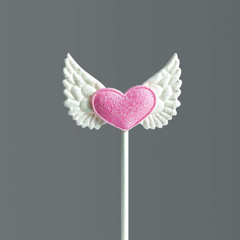 Heart Wings Star Ribbon Angel Cake Topper for Valentine s Day & Celebrations
