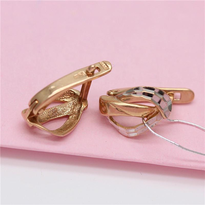 Purple Gold Earrings, Classic Temperament, Fashion Personality, High-End Design, Women'S Rose Gold-Plated Ear Buckles