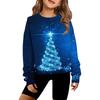 Girls' Hooded Knitted Pullover Round Neck Long Sleeve Top