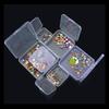 5PCS/Pack Jewelry Storage Box Square Transparent Plastic Case Portable Earring Necklace Nail Srt Display Packaging Container ZYF