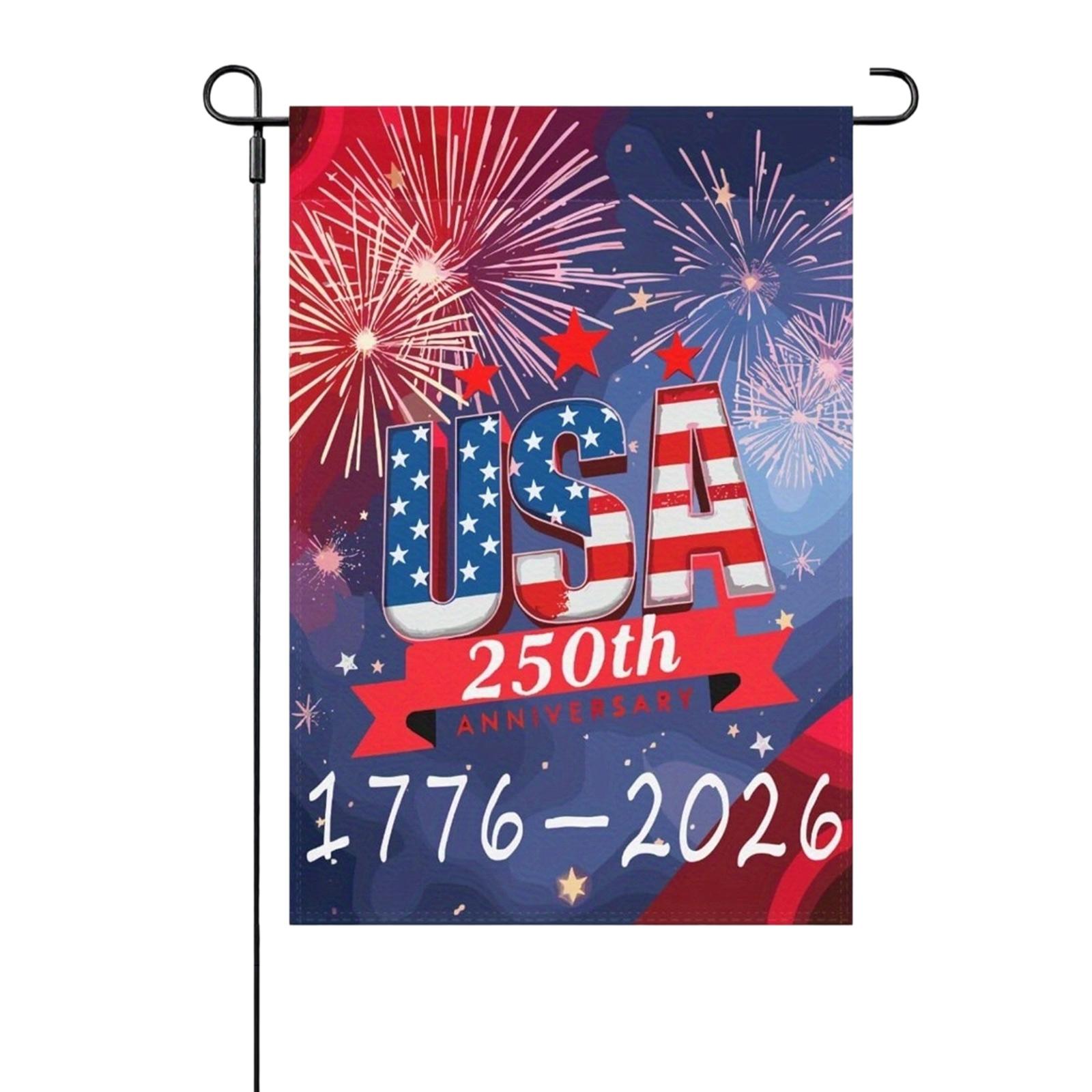 

Garden Flag Commemorating The 0th Anniversary Of The Founding Of The United States, 0th Anniversary Banner, Double-sided House Flag For The Yard. One Size