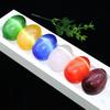 45mm Multicolor Cat's Eye Gemstone Egg Shaped Crystal Eggs Ornament Fish Tank Home Decoration Easter Gift