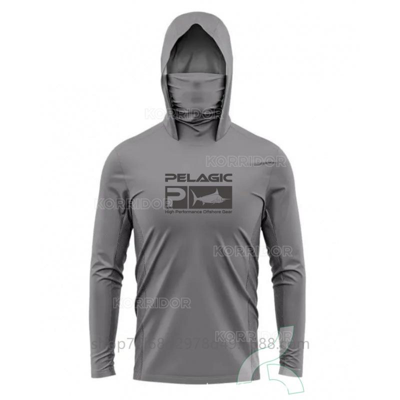 Pelagic Quick-Dry UPF50+ Fishing Hoodie with Ice Silk Face Towel