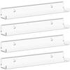 Lifewit Slim Floating Shelves for Set of Clear Wall Shelves for Nail Acrylic Wall Display Shelf Organizer for Living Bathroom Decor Records, 4,