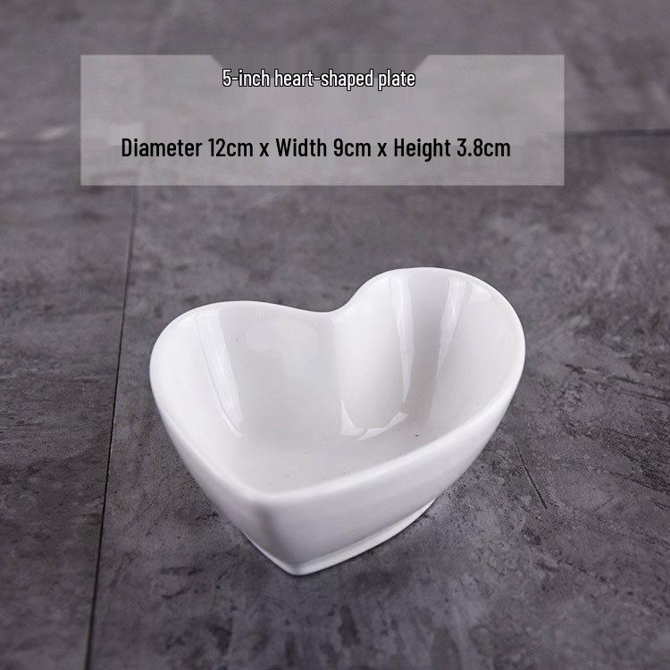 Pure White Ceramic Seasoning Dish for Soy Sauce and Vinegar - Ideal for Creative Hotel or Restaurant Use