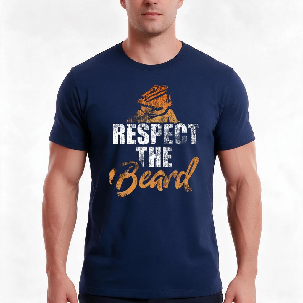 Respect The Beard Tshirt Summer Casual Cotton Tee Oversized Streetwear Tops Vintage Graphic Print Loose Fit Short Sleeve