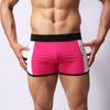 Cuecas Boxers Esportivas Masculinas Respiráveis de Cintura Baixa com Cós Contrastante e Design de Painéis Laterais Roupa Íntima Esportiva